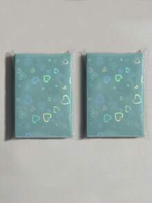 50pcs/Pack 61x91mm Holographic Shiny Star Card Sleeves, 3 Inch Top Loading Card Holders, Back To School