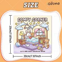 GDTME Cozy Corner: Adult Coloring Books With Fun Patterns, Cute Drawing Books, Perfect Gifts For Ramadan, Valentine's Day, Christmas Parties, Halloween And Birthdays - Adorable Scenes To Color, Stress Relief: Suitable For Friends Who Enjoy Coloring And Back To School Season (Warm Space Coloring) - COMFY CORNER - View 6