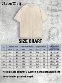 Y2K, Cool,UFO,Outdoor Sport,Modern Streets,Fashionable Pure Cotton Vintage Washed Men's T-Shirt, A Surprise Gift For Family And Friends, With Drooping Shoulder Sleeves And Round Neck,High-Quality Batik Cotton Retro Fashion Brand T-Shirt,A Certain Thickness Suitable For Summer T-Shirts, Holiday Gifts. - 杏色 - 查看 5