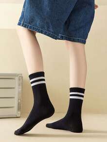 1/3/6 Paar Herren gestreifte Business-Casual Bootsocken, geeignet für Arbeit und täglichen Gebrauch, Herrensocken, geeignet für Frühling, Herbst und Winter, atmungsaktive Mesh-Details, Belüftungslochdesign, feuchtigkeitsableitend, weich und glatt, geeignet für verschiedene Anlässe wie Feste, Sport, Lässig und Geschäft, das ganze Jahr über tragbar - Verschiedenfarbig - Übersicht 7