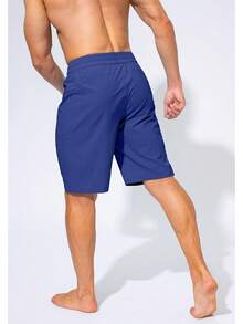 Men's Swim Trunks Quick Dry Board Shorts With Zipper Pockets Beach Shorts Bathing Suits Men - No Mesh Liner - 藍色 - 查看 4