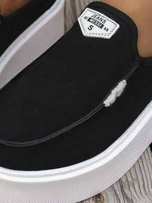 Women's Slip-On Mule Shoes, New Thick Sole Backless Loafers, Fashion For Petite - Black - View 6