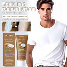 ROZINO Hair Removal Cream With Nourishing Coconut Oil - Gentle, Effective Face & Body Hair Remover For Men And Women - Smooth Texture Formula For Easy Application On Legs, Underarms, Chest & Hands - Refreshing, Non-Irritating Hair Removal Treatment, 100g/3.527oz - F-097*2 - 查看 2