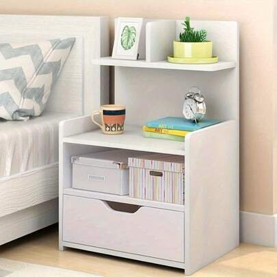 1/2pcs 60x32.5x25.5cmStylish Wooden Bedside Table With Drawer, Multifunctional Storage Cabinet For Bedroom, Living Room, Hallway, And Bathroom Furniture