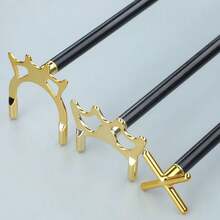 1个金属台球杆架，高低叉形架，9球架，美式台球桌配件，金属材质，经久耐用