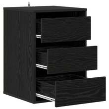 vidaXL Armadio da tiroirs Chêne nero 41 x 40 x 58 cm Legno d'ingegneria - nero - Visualizzare 4