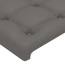 vidaXL Tête de lit avec oreilles Gris 93x23x78/88 cm - Gris - Voir 5