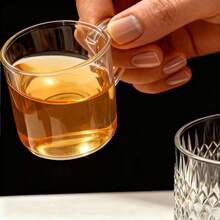 Transparent Glass Cup, Glass Tea Cup With Handle, Borosilicate Glass Tea Cup, Coffee Cup, Transparent Heat-Resistant Design Specially For Hot Drink Lovers - Transparent - View 5
