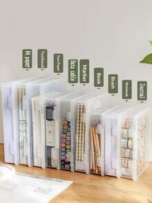 Hộp đựng tài liệu trong suốt cỡ A4 có tay cầm, hộp nhựa PET, hộp đựng thẻ ID, hộp đựng di động có thể xếp chồng lên nhau dùng để đựng giấy tờ, tạp chí, ảnh và tài liệu, hộp đựng trong suốt, thích hợp cho gia đình, văn phòng và trường học. - Trong sáng - Xem 6