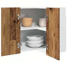 vidaXL Armário suspenso "Lyon" Bois ancien 57 x 57 x 60 cm Bois d'ingénierie - Castanho - Ver 7