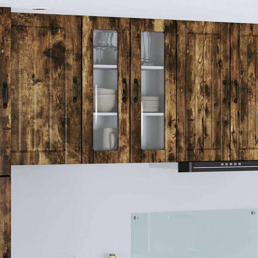 vidaXL Armoire de cuisine Chêne fumé 60 x 31 x 80 cm Bois d'ingénierie - Tabac - Voir 1