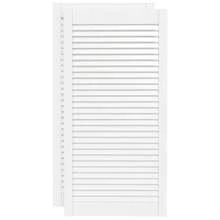 vidaXL Portes d'armoire à persiennes 2pcs blanc 99,3x49,4cm pin massif - Weiss - Übersicht 2