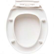Requisite Needs Soft Close Toilet Seat – White Oval, Top Fixing With Adjustable Hinges - White - View 4