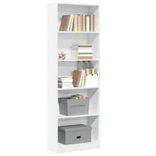 vidaXL Bibliothèque Blanc 60x24x176 cm Legno d'ingegneria - Bianco - Visualizzare 1