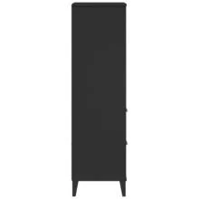 vidaXL Bibliothèque VIKEN negro 60x35x123 cm madera ingeniería - Negro - Ver 7