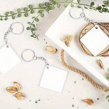 10Pcs/ Bag25mm Aperture Keychain DIY Jewelry Making For DIY Keychain Pendant Decoration Aperture Plus Four Section Chain Plus Lobster Chain Combination Keychain Accessories