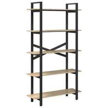 vidaXL Étagère Chêne Sonoma 100 x 33,5 x 178 cm Bois d'ingénierie - Castanho - Ver 2