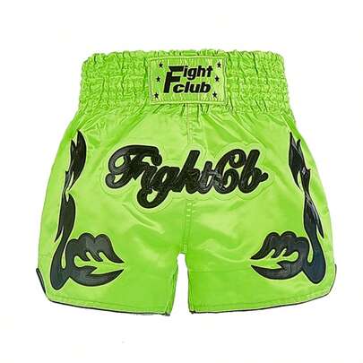 Black Floral Design Boxing Training Shorts, Suitable For Boxing, Fitness, MMA Training And Competitions