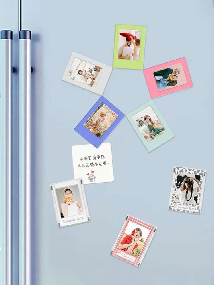 5-20个3英寸磁吸式相框迷你亚克力磁性相框透明亚克力卡片展示架 - 彩色 - 查看 10