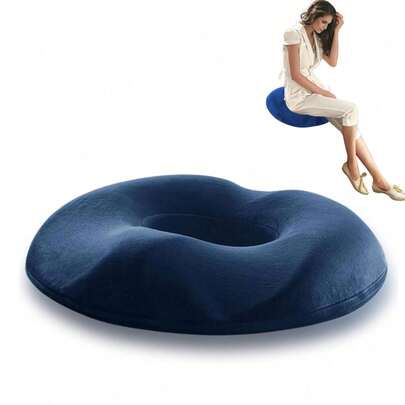 Cojines de dona para sentarse de Espuma Viscoelástica, Cojin para coxis y ciatica lumbar, Cómodo y transpirable para tratamiento de hemorroides, próstata, llagas de cama, embarazo, posnatal y más