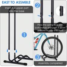 2 Packs Bicycle Floor Rack Bike Parking Stand,Freestanding Double Bike Storage Rack Indoor & Outdoor, Suitable For Mountain Bike, Road Bike, For Bicycle With Wheel Diameter Max 29 Inches - Black - View 5
