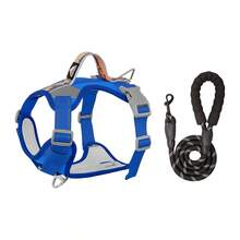 2pcs Large Dog Tactical Chest Harness & Leash Set, Anti-Escape Military Service Leash (With Handle + Webbing Hanging System), Easy Control For Dog Walking, Adjustable Shoulder Strap With Reflective Strips - Multicolor - View 19