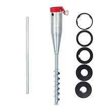 Parasol Ground Anchor Screw-In Adaptor 25-55 Mm Umbrella Holder Screw-In Spike Galvanized Steel Silver - Silver - View 1