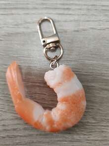 PVC仿真虾钥匙扣挂件，食品模型展示道具 - 彩色 - 查看 12