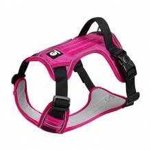 Đai ngực chiến thuật cho chó lớn có tay cầm, 2 kẹp dây xích, áo vest chống thoát hiểm bền chắc cho chó nghiệp vụ, kiểu dáng quân đội, phản quang, có thể điều chỉnh để huấn luyện, đi dạo, leo núi. - Nhiều màu - Xem 15