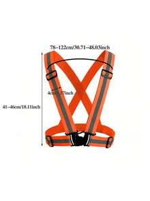 1pc Reflective Vest, Elastic Reflective Strap, Reflective Clothing, Suitable For Night Running, Cycling, Walking, All Seasons, Reflective Running Vest - Multicolor - View 2