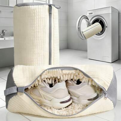 1pc 360° Durable Shoe Washing Bag, Special Noise Reduction & Anti-Deformation Washing Machine Bag, Reusable Laundry Bag With Air Drying Function, Suitable For Sports Shoes, Canvas Shoes, Children's Shoes, Men's Shoes, Women's Shoes And Other Types Of Shoes/Bathroom Items