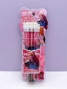 Mattel 12pcs/Set New K-Pop Witch Hunt Girl Group 12pcs Big Head Wooden Pencil Set, Stationery Gift - Multicolor - View 13