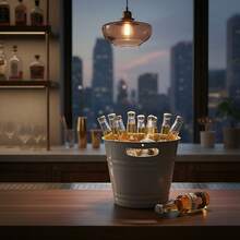 TendenciaHielera Cubeta De Plástico Para Cerveza Ideal Para BaresCalidad premium - Gris - Ver 6