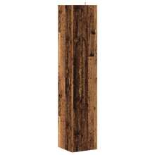 vidaXL Armoire d'angle vieux bois 33x33x165 cm bois d'ingénierie - Tabac - Voir 6