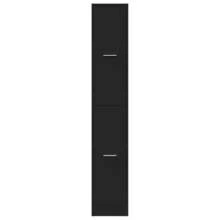 vidaXL Armadio da apothicaire nero 30x41x174,5 cm in legno d'ingénierie - nero - Visualizzare 5