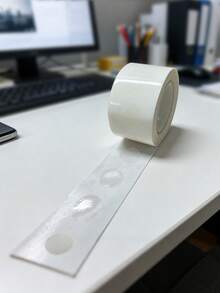 20片/50片透明双面胶贴纸，直径3厘米圆形双面胶带 - 隐形车贴，强力可移除纳米胶带，适用于婚礼和生日装饰，可重复用于墙面悬挂、相框、气球、海报和办公用品 - 無色 - 查看 7