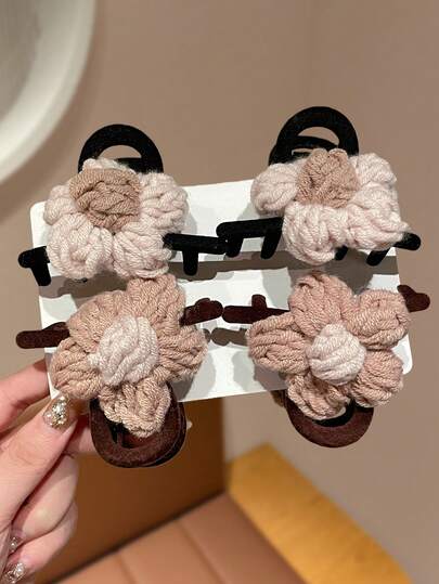 1 pieza Pinza de pelo de gran capacidad con decoración de flores para mujeres, pinza de pelo de alta gama, pasador de pelo elegante para mujeres con cabello grueso, accesorios de pelo elegantes