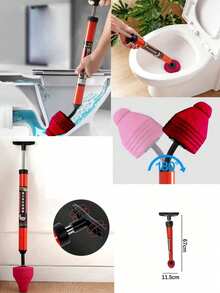 1pc High Pressure Air Pump Toilet Plunger, Household Pipe Clogged Drain Cleaning Tool, Toilet Plunger