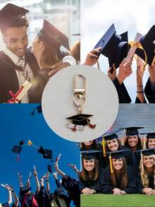 20 件经典复古毕业礼物四方帽合金材质创意龙虾扣/钥匙扣，适合七月毕业返校礼物、毕业派对礼物、包包装饰、手机/汽车钥匙扣礼物、九月教师节礼物、送给朋友、学生、老师和同学的礼物 - 彩色 - 查看 4