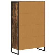 vidaXL Biblioteca Chêne Fumé 99,5 x 30 x 108,5 cm Bois d'ingénierie - Castanho - Ver 7