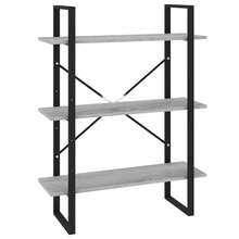 vidaXL Biblioteca 5 ebenex Sonoma cinza 80x30x175 cm - Cinza - Ver 5
