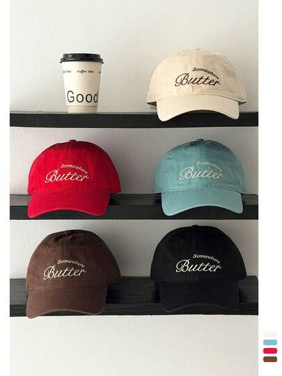 1pc Vintage Letter Embroidery Soft Top Baseball Cap, Unisex Retro Letter Embroidered Adjustable Snapback Hat, Casual Outdoor Sun Protection Cap, Streetwear Style