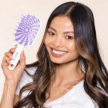 FHI Heat  Plus - Cepillo desenredante para desenredar de forma suave y eficaz en tipos de cabello hmedo o seco frgil, 84 cerdas UltraFlex, ultraligero, antiesttico, ventilado - planta de azúcar - Ver 10