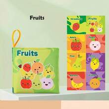 Toddler Early Education Tactile Cognitive Books –Reusable,Washable & Waterproof,Teether-Early Learning Essential Supports Early Development Interaction Educational Enlightenment Crinkle Books For Infants & Toddlers Gift For Newborn Boys & Girls - Multicolor - View 9