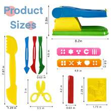 13pcs Large Die Extruder Clay Tool Set, Handicraft DIY Clay Tools, Animal Molds, Cutters, Colore Air Dry Clay Tool Scissors, Play Dough Art Tools, School/Family/Birthday Gifts From The Local Warehouse - Mint Blue - View 7