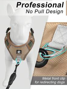 Đai ngực chiến thuật cho chó lớn có tay cầm, 2 kẹp dây xích, áo vest chống thoát hiểm bền chắc cho chó nghiệp vụ, kiểu dáng quân đội, phản quang, có thể điều chỉnh để huấn luyện, đi dạo, leo núi. - Nhiều màu - Xem 8
