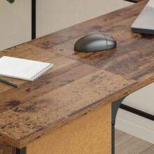 vidaXL Bureau Bois Ancien 141 x 141 x 75 cm Legno d'ingegneria - Castano - Visualizzare 4