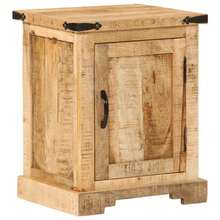 vidaXL Comodino 40x35x50 cm in bois de manguier massiccio - Castano - Visualizzare 1