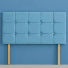 3ft Single Plush Velvet Cube Headboard 20inches - Cream Velvet - View 2