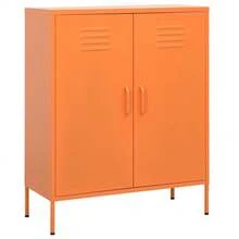 vidaXL Aufbewahrungsschrank Orange 80x35x101,5 cm Stahl - Orange - Übersicht 1